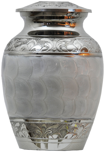 011-G – Half Size Brass Urn Velvet Box 5 1/2″ Tall x 4″ Wide