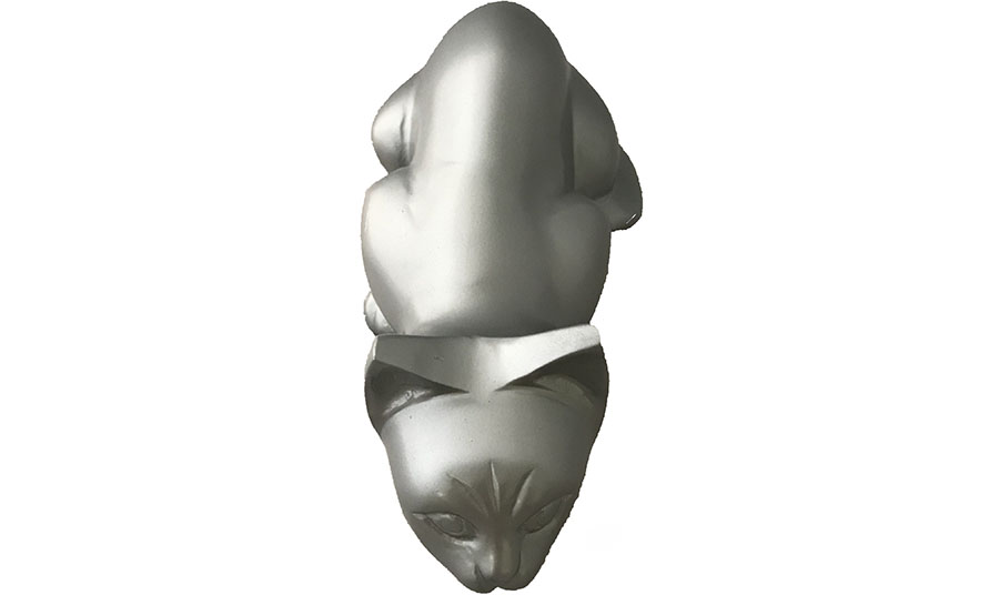 215-A- Brass Cat Urn