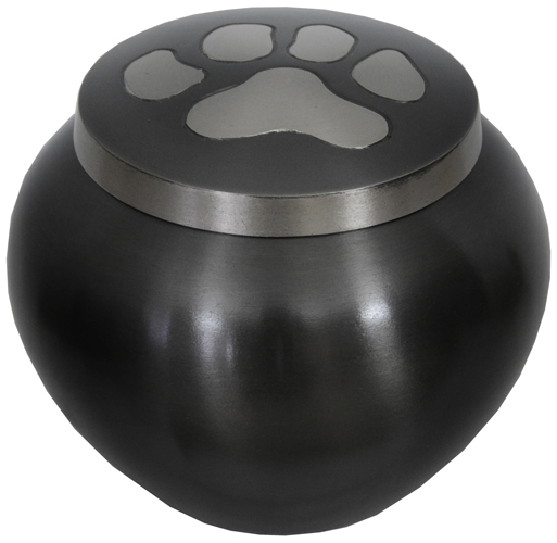 218-A – Brass Pet Urn 5″ Wide x 4 1/2″ Tall 40lb Loved One