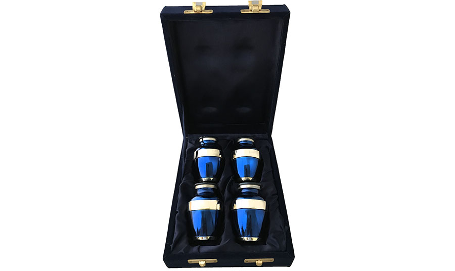 038-C- 4 Mini Blue w/Mirror Trim