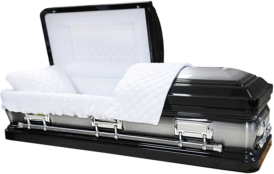 4584 – 18 Gauge Steel Casket Black W/ Natural Brush