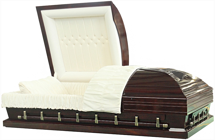 4803X-44″ – Brown Solid Poplar w/ Almond Velvet Interior, 40.2″in /out=44″