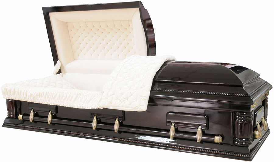 8762 – Solid Cherry Casket High Gloss Almond Velvet Interior