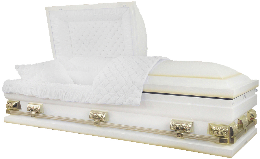 9259-45 – Oversized White w/ Gold Accent White Velvet Interior 44″ inside / 45″ outside