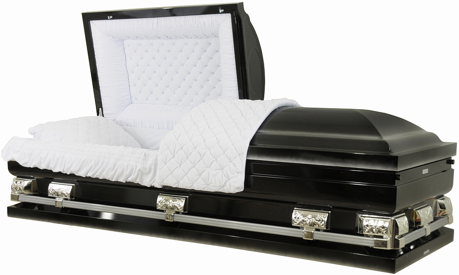 9264-45 – Oversized – Black w/ Silver Accent White Velvet 44″ inside / 45″ outside