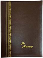 Reg-17-Dark Brown In Memory Register Book With Lines