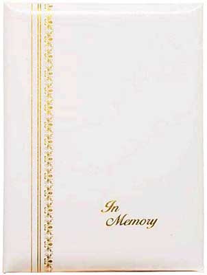 Reg-01- White In Memory Register Book with lines