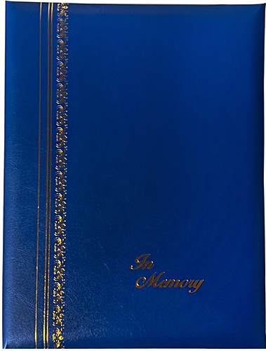 Reg-11 Medium Blue In Memory Register Book with lines