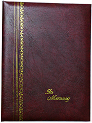Reg-15- Burgundy Register Book with lines