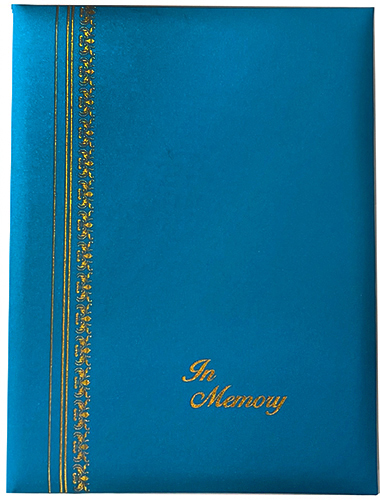 Reg-16 Light Blue In Memory Register Book with lines