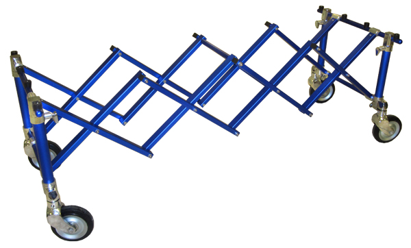 CT-104 – Royal Blue – Heavy Duty Church Truck, 22″high Annodized Alum, 1000# Cap, 6″ locking whe