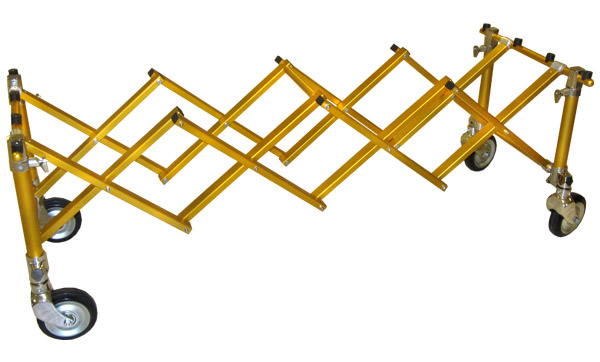 CT-101 – Gold – Heavy Duty Church Truck, 22″high Annodized Alum, 1000# Cap, 6″ locking wheels