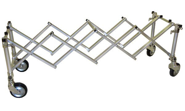 CT-100 – Silver – Heavy Duty Church Truck, 22″high Annodized Alum, 1000# Cap, 6″ locking wheels